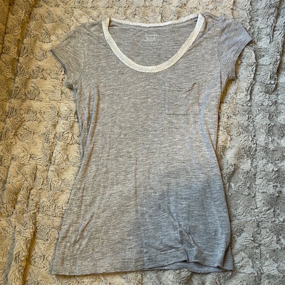 Calvin Klein t-shirt with sparkly ✨✨✨ neck